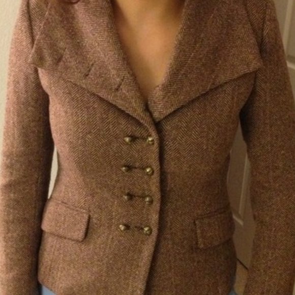 H&M herringbone wool jacket blazer 10 - Picture 8 of 14